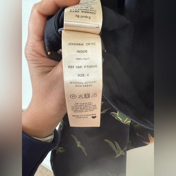 Johanna Ortiz Black Mystical Activist Silk Maxi Dress 4 - Picture 13 of 14